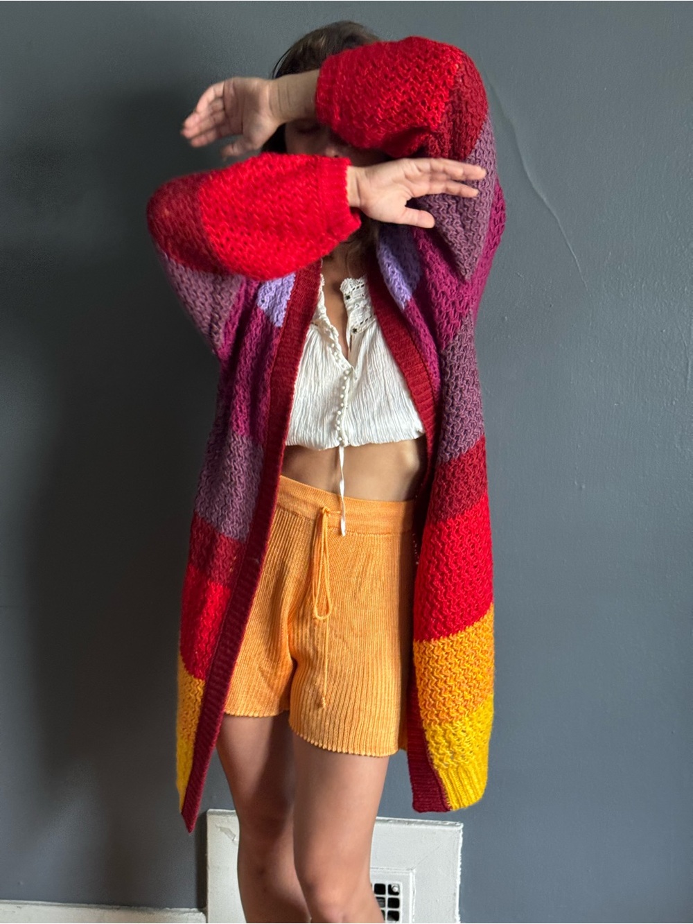 Cozy Colorblock Farm Rio sweater - Picture 2 of 6